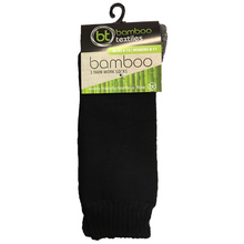 Load image into Gallery viewer, Black Bamboo Work Socks With Charcoal Sole - 2 Pack - The Hippie House