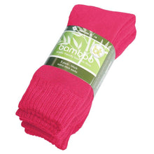 Load image into Gallery viewer, Extra Thick Hot Pink Bamboo Socks - 3 Pack - The Hippie House