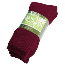 Load image into Gallery viewer, Extra Thick Maroon Bamboo Socks - 3 Pack - The Hippie House