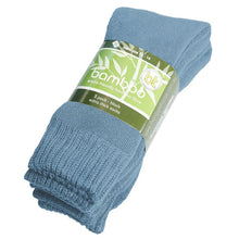 Load image into Gallery viewer, Extra Thick Sky Blue Bamboo Socks - 3 Pack - The Hippie House