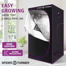 Load image into Gallery viewer, SF Grow Tent 90cm X 90cm X 180cm - The Hippie House