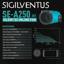 Load image into Gallery viewer, Sigilventus Silent EC Mixed Flow Inline Fan - 250mm - The Hippie House