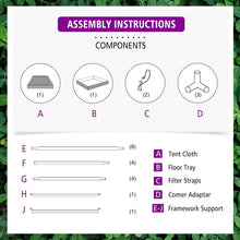 Load image into Gallery viewer, SF Grow Tent 60cm X 60cm X 140cm - The Hippie House