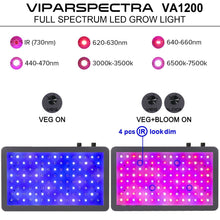 Load image into Gallery viewer, Viparspectra 1200W LED Grow Light - 10W Dual Chips - VA1200 - The Hippie House
