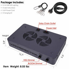 Load image into Gallery viewer, Viparspectra 1200W LED Grow Light - 10W Dual Chips - VA1200 - The Hippie House