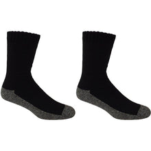 Load image into Gallery viewer, Black Bamboo Work Socks With Charcoal Sole - 2 Pack - The Hippie House
