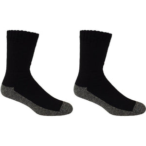 Black Bamboo Work Socks With Charcoal Sole - 2 Pack - The Hippie House