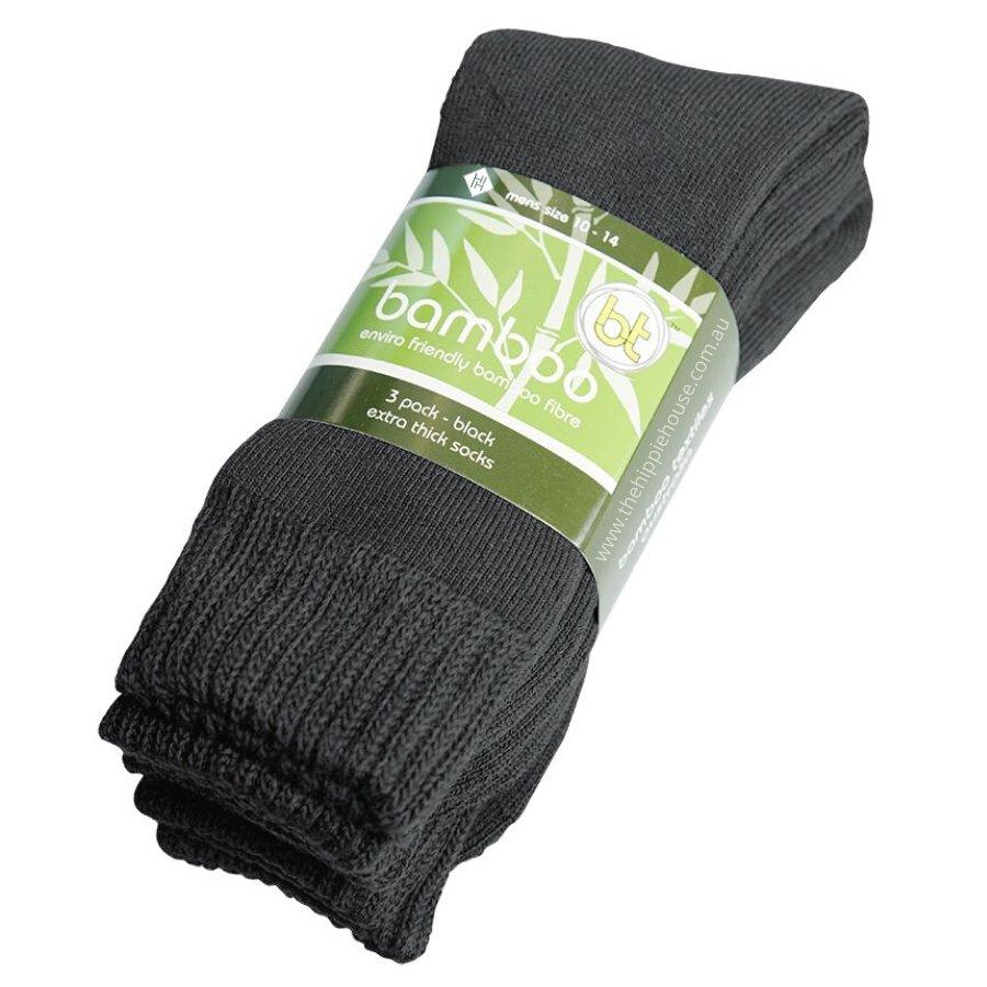 Extra Thick Grey Bamboo Socks - 3 Pack - The Hippie House