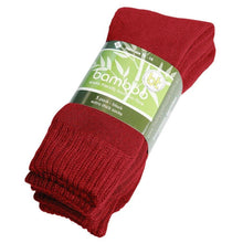 Load image into Gallery viewer, Extra Thick Red Bamboo Socks - 3 Pack - The Hippie House
