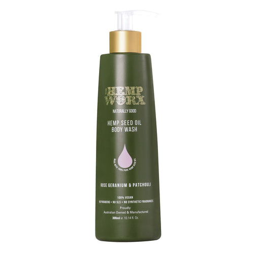 Hemp Body Wash - Rose & Geranium - The Hippie House