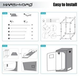 Mars Hydro Grow Tent - 120cm x 120cm x 200cm - The Hippie House