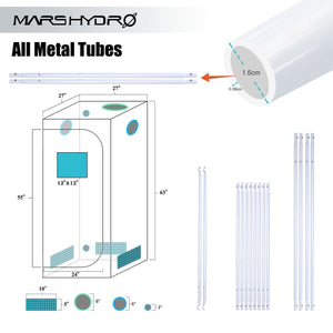 Mars Hydro Grow Tent - 70cm x 70cm x 160cm - The Hippie House