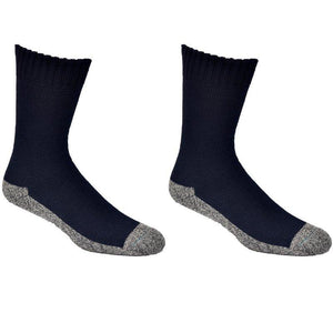 Navy Bamboo Work Socks With Charcoal Sole - 2 Pack - The Hippie House