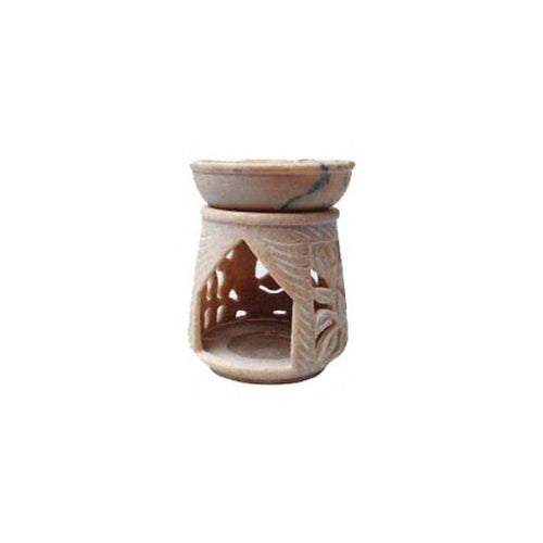 Soapstone Oil Burner - 10cm - The Hippie House